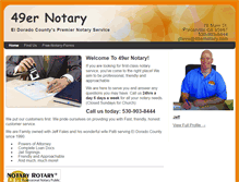 Tablet Screenshot of 49ernotary.com